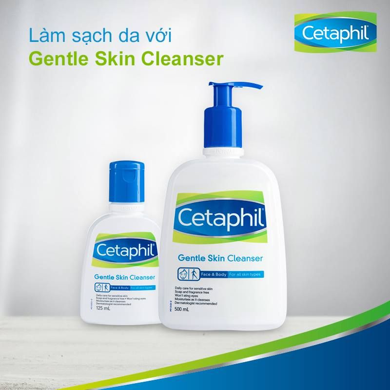  Sữa Rửa Mặt Cetaphil Dịu Nhẹ Không Xà Phòng 125ml Gentle Skin Cleanser 