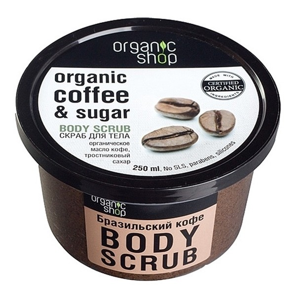  Tẩy Tế Bào Chết Toàn Thân Làm Sạch Sâu Và Cấp Ẩm Organic Coffee & Sugar Body Scrub 250ml - Nga Chính Hãng 