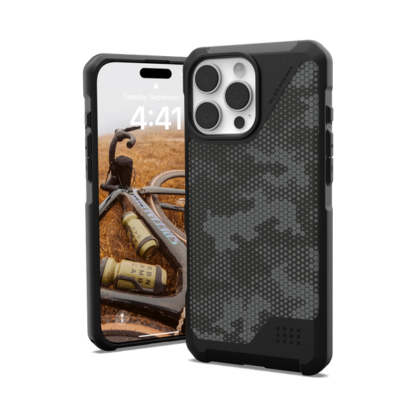Ốp lưng iPhone 16 Pro Max UAG Metropolis LT Magsafe - Micro Hex Camo Graphite