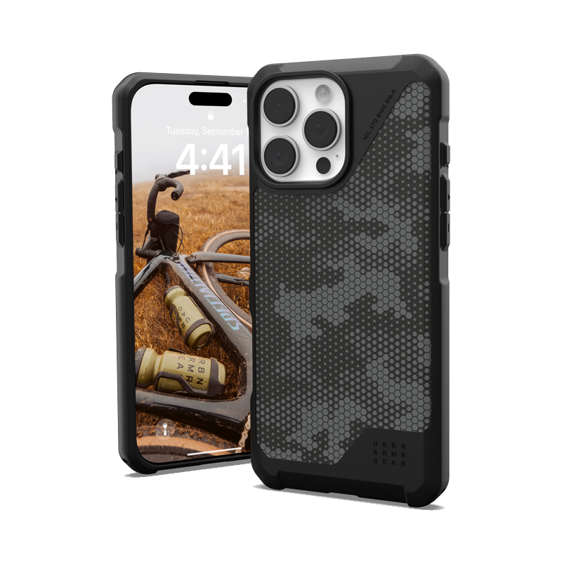 Ốp lưng iPhone 16 Pro Max UAG Metropolis LT Magsafe - Micro Hex Camo Graphite