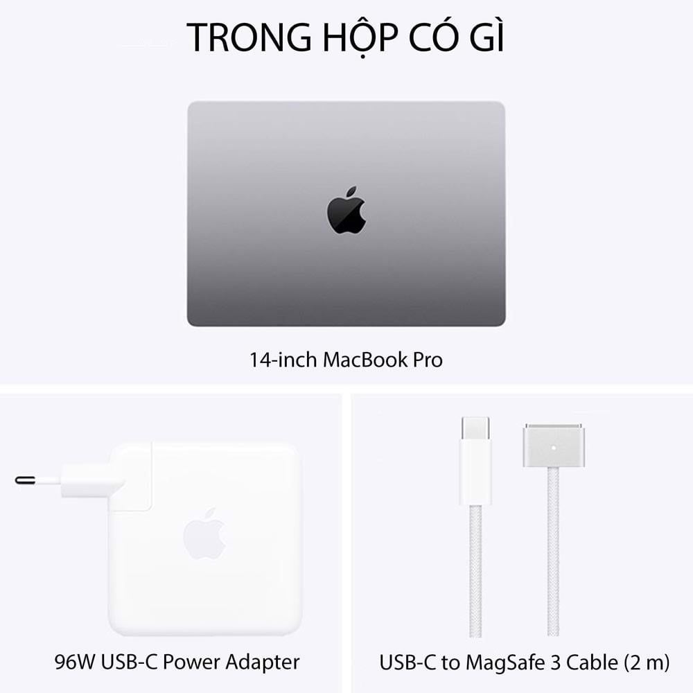  MacBook Pro 14-inch Option Apple M1 MAX 10-Core CPU / 24-Core GPU / 64GB RAM / 1TB - Hàng chính hãng 