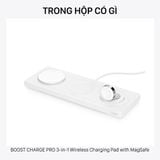  Belkin Dock BOOST↑CHARGE™ PRO 3-in-1 Wireless Charger Pad with MagSafe - Hàng chính hãng 