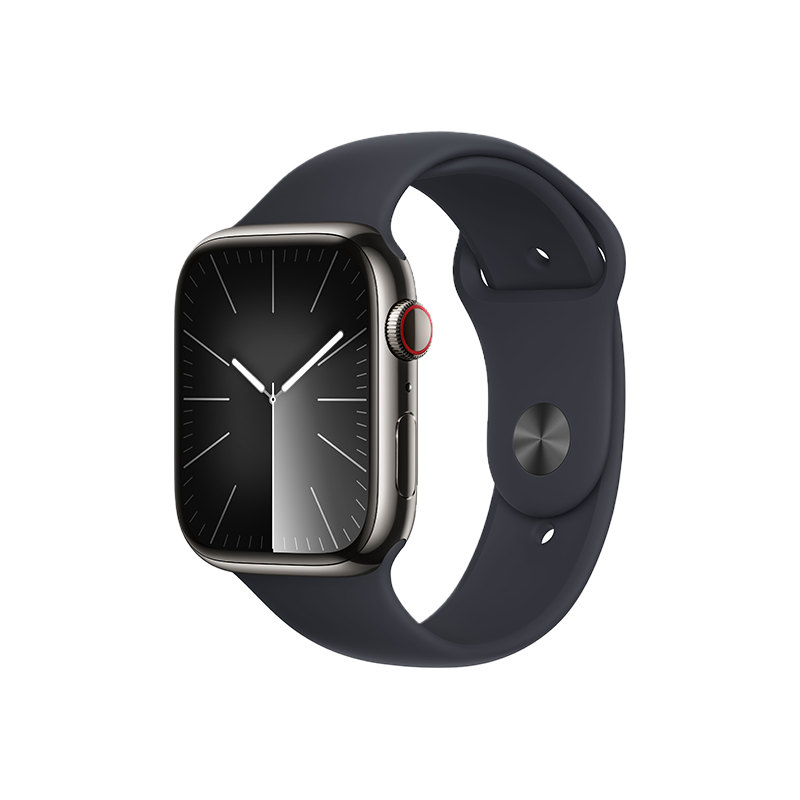  Apple Watch Series 9 GPS + Cellular - Mặt thép 41mm, dây Sport band - Chính hãng 