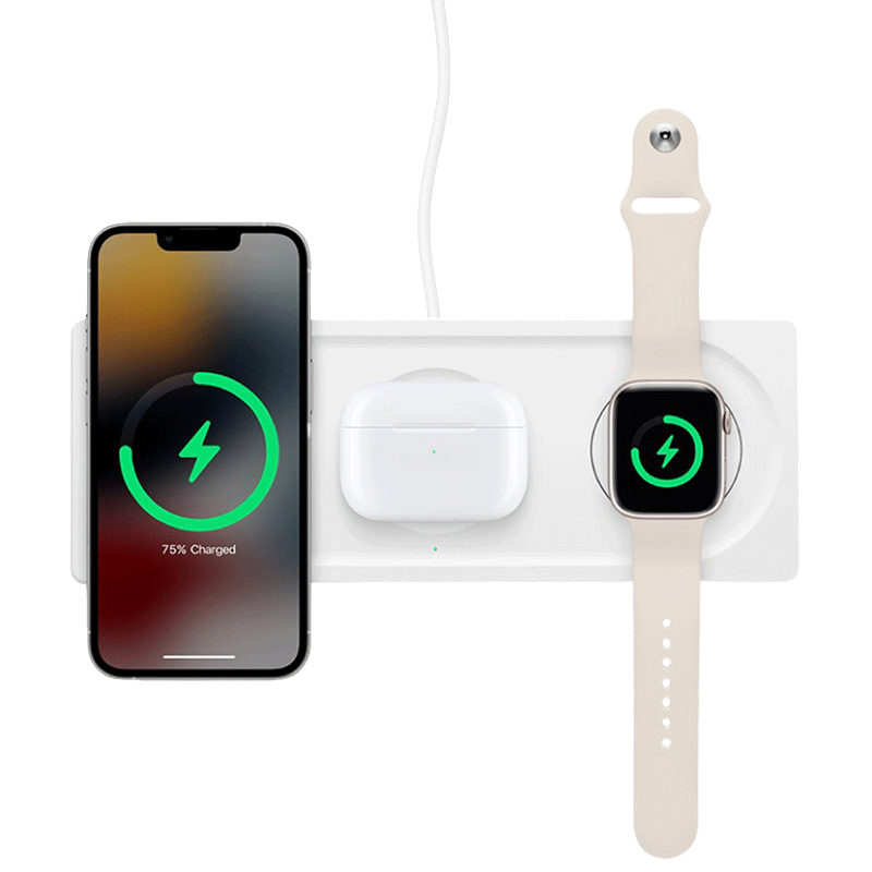 Dock Belkin BOOST↑CHARGE PRO 3-in-1 Wireless Charger Pad sạc MagSafe