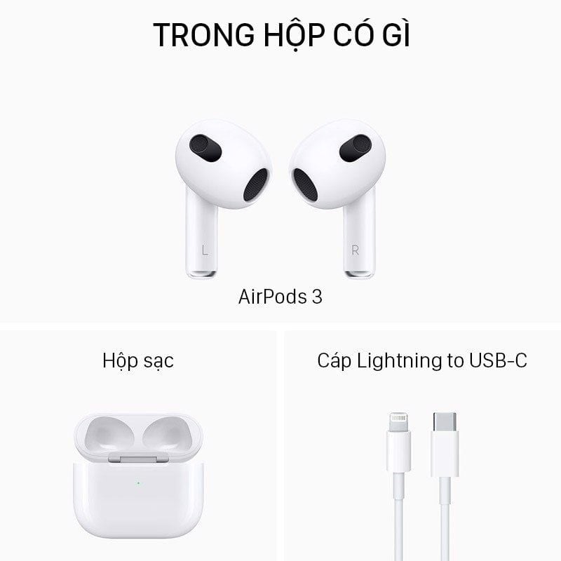  Apple AirPods 3 - Lightning Charging Case - Hàng chính hãng 