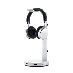 Giá đỡ nhôm Satechi cho tai nghe headphone kiêm hub Trắng ST-UCHSHS Chính hãng
