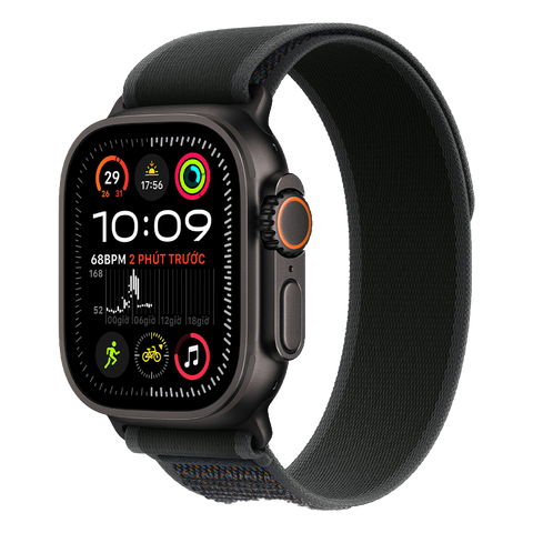 Apple Watch Ultra 2 GPS + Cellular - Mặt Black Titanium 49mm dây Black Trail Loop - Chính hãng