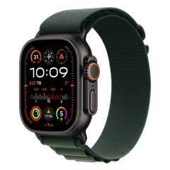Apple Watch Ultra 2 GPS + Cellular - Mặt Black Titanium 49mm - dây Dark Green Alpine Loop - Chính hãng