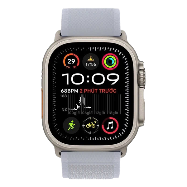 Apple Watch Ultra 2 GPS + Cellular - Mặt Natural Titanium 49mm - Không bao gồm dây đeo - Chính hãng VN/A
