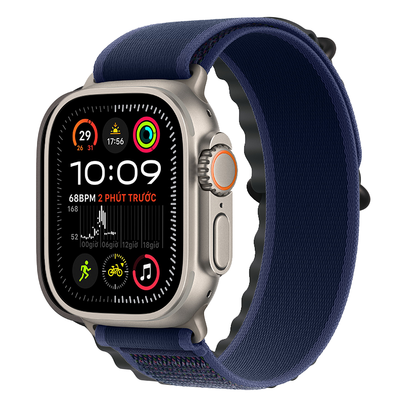 Apple watch ultra 2 gps + cellular - mặt natural titanium 49mm - dây blue trail loop -