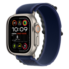 Apple Watch Ultra 2 GPS + Cellular - Mặt Natural Titanium 49mm - dây Blue Trail Loop - Chính hãng