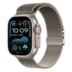 Apple Watch Ultra 2 GPS + Cellular - Mặt Natural Titanium 49mm - dây Natural Milanese Loop - Chính hãng