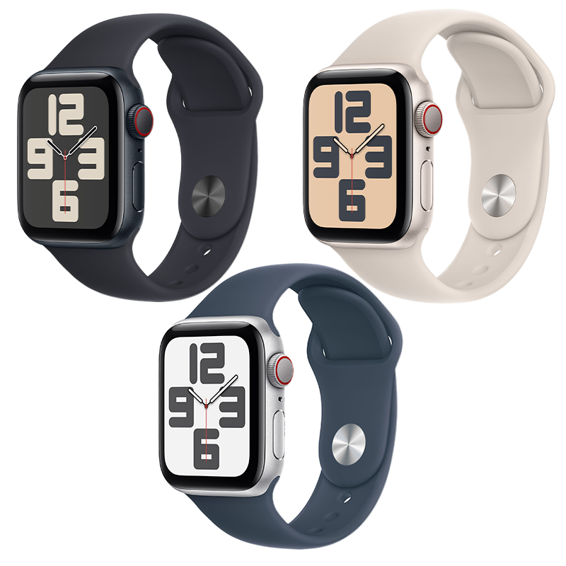 Apple Watch SE 2023 GPS + Cellular - Mặt nhôm - Dây cao su - 44mm - Chính hãng