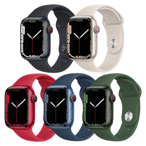 Apple Watch Series 7 GPS + Cellular 45mm dây cao su Sport Band - Nhiều màu - Hàng chính hãng
