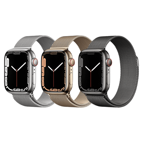 Apple Watch Series 7 GPS + Cellular - Mặt thép 45mm, dây Milanese Loop - Nhiều màu - Hàng chính hãng