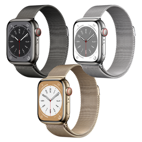 Apple Watch Series 8 GPS + Cellular - Mặt thép 41mm, dây Milanese Loop - Nhiều màu - Hàng chính hãng