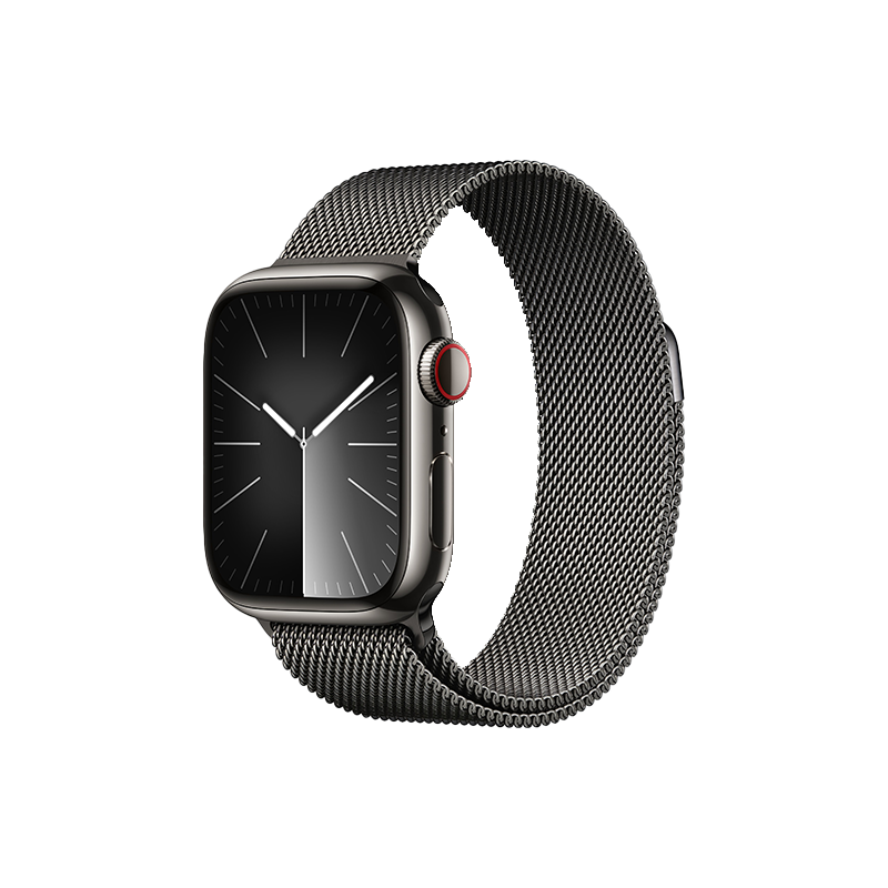  Apple Watch Series 9 GPS + Cellular - Mặt thép 41mm, dây Milanese Loop - Chính hãng 