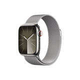  Apple Watch Series 9 GPS + Cellular - Mặt thép 45mm, dây Milanese Loop - Chính hãng 