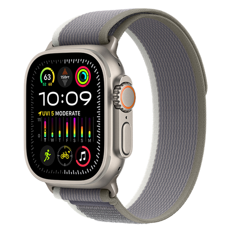 Apple Watch Ultra 2 49mm GPS + Cellular Titanium Case với dây Blue/Black Trail Loop