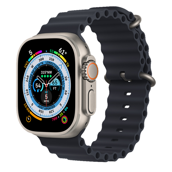Apple Watch Ultra 49mm GPS + Cellular Titanium Case với dây Midnight Ocean Band