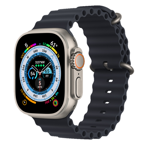 Apple Watch Ultra 49mm GPS + Cellular Titanium Case với dây Midnight Ocean Band