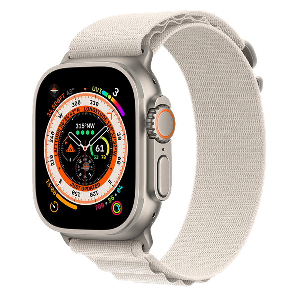 Apple Watch Ultra 49mm GPS + Cellular Titanium Case với dây Starlight Alpine Loop