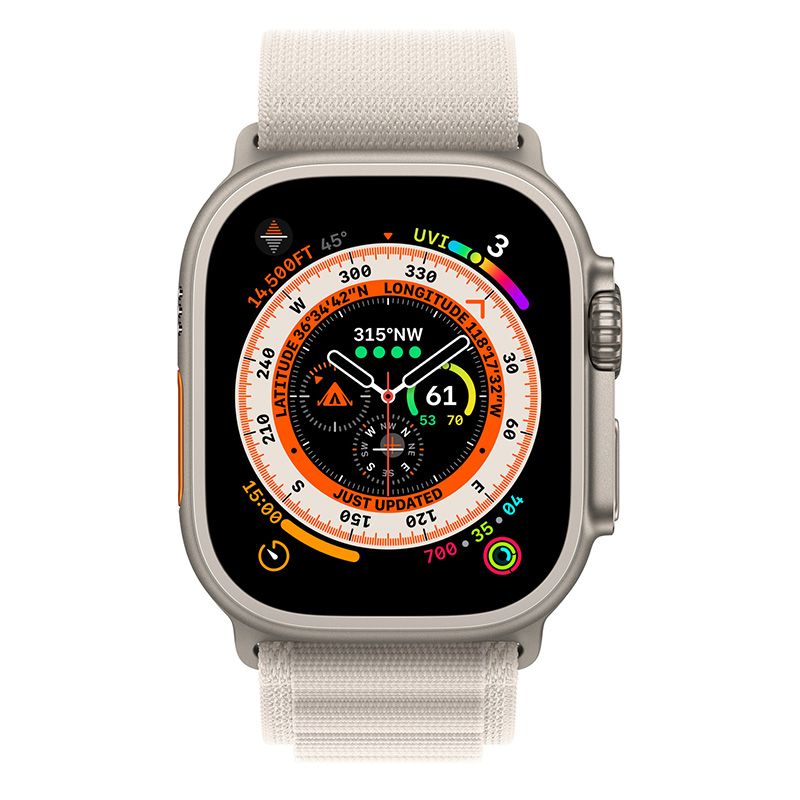  Apple Watch Ultra 49mm GPS + Cellular Titanium Case với dây Starlight Alpine Loop 