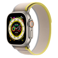 Apple Watch Ultra 49mm GPS + Cellular Titanium Case với dây Yellow/Beige Trail Loop