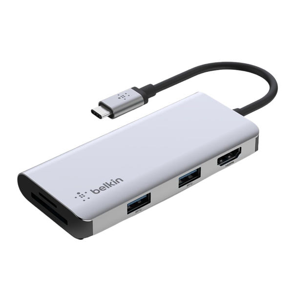 Belkin Multiport 5-in-1 USB-C Hub - AVC007btSGY - Hàng chính hãng