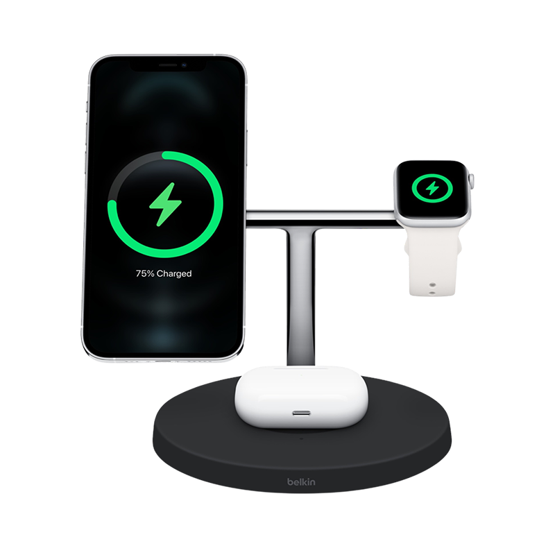 Dock belkin boost↑charge pro 3 in 1 wireless charger sạc magsafe - hàng