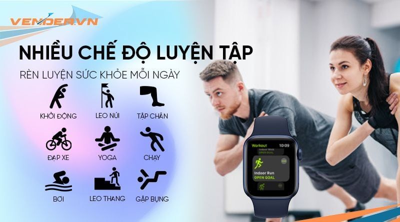  Apple Watch Series 6 GPS - Mặt nhôm - Dây cao su - 40mm - Hàng chính hãng 