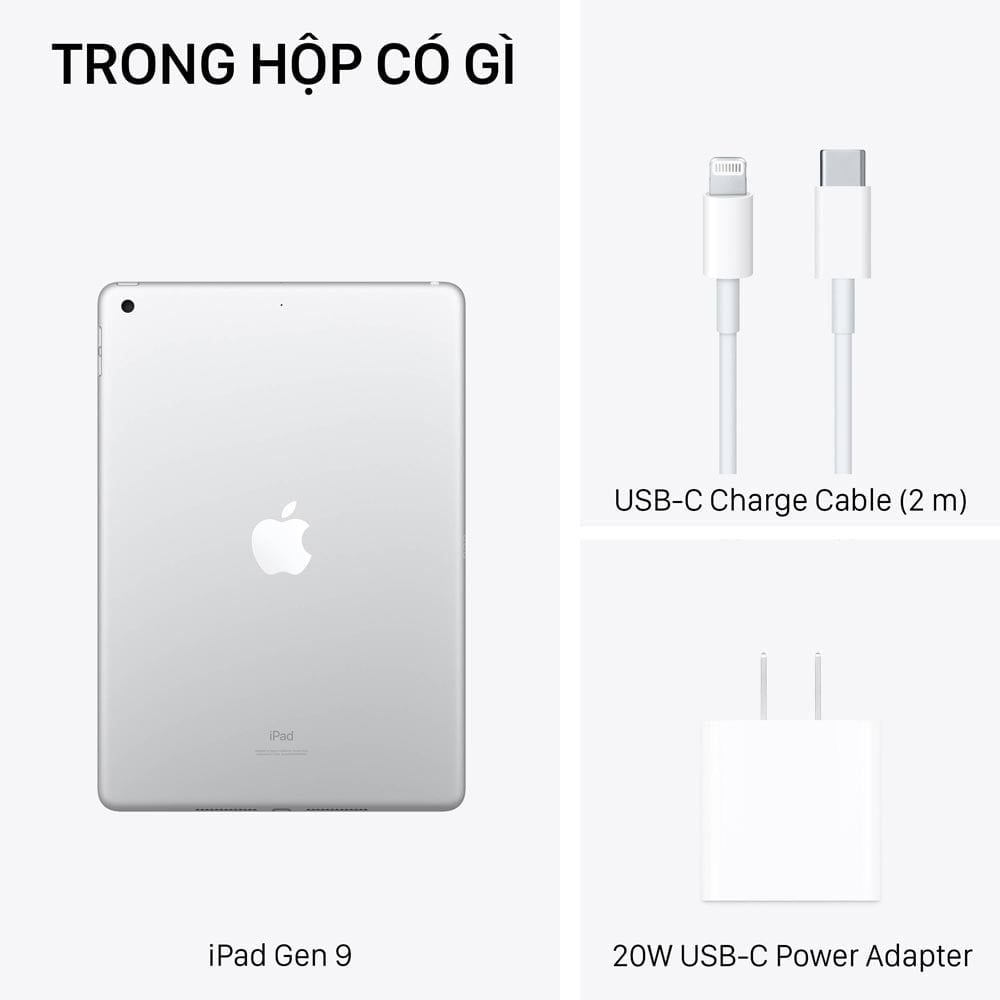  iPad Gen 9 - 256GB Wi-Fi màu Silver & Space Gray - Hàng chính hãng 