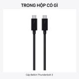  Cáp Belkin Thunderbolt 3 - Tốc độ 40Gbps, 100W/5A, 5K - Hàng chính hãng 