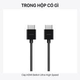  Cáp HDMI Belkin Ultra High Speed 2.1 hỗ trợ 4K, 8K - AV10175bt2M-BLK - Hàng chính hãng 