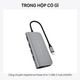  Cổng chuyển HyperDrive Power 9-in-1 USB-C Hub (HD30F) 