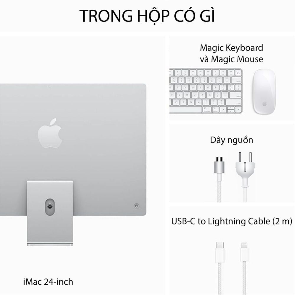  iMac M3 2023 24-inch 4.5K 8 CPU / 8 GPU / 16GB / 512GB - Hàng chính hãng 