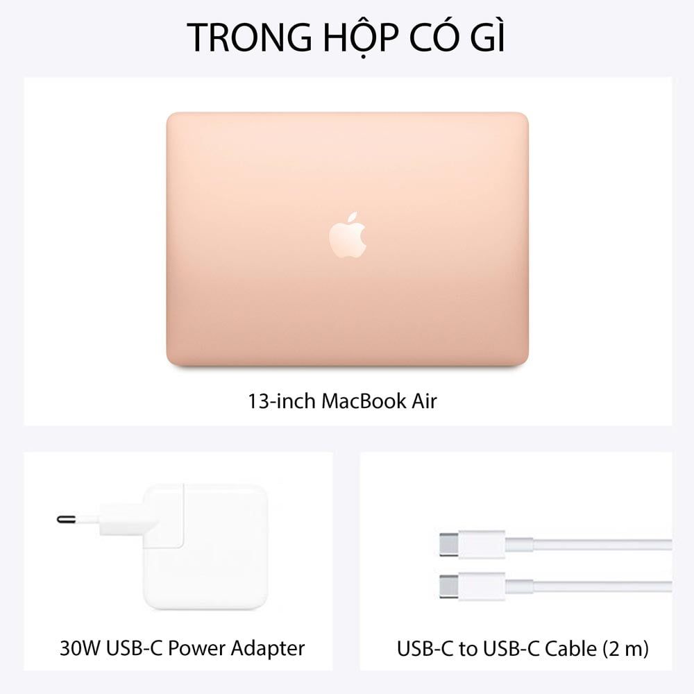  MacBook Air 13-inch 2020 Gold - 8GB / 256GB - Apple M1 / 8 Core CPU / 7 Core GPU - Hàng chính hãng - Part: MGND3 