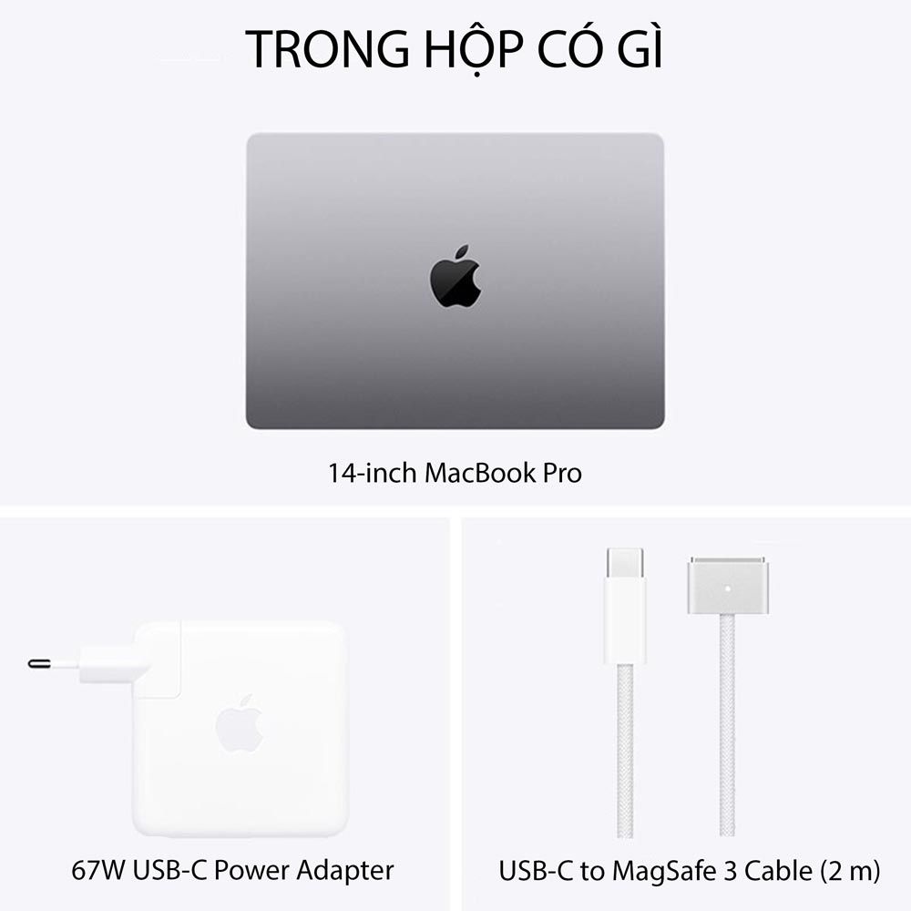  MacBook Pro 14-inch Option Apple M1 PRO 8-Core CPU / 14-Core GPU / 32GB RAM / 512GB - Hàng chính hãng 