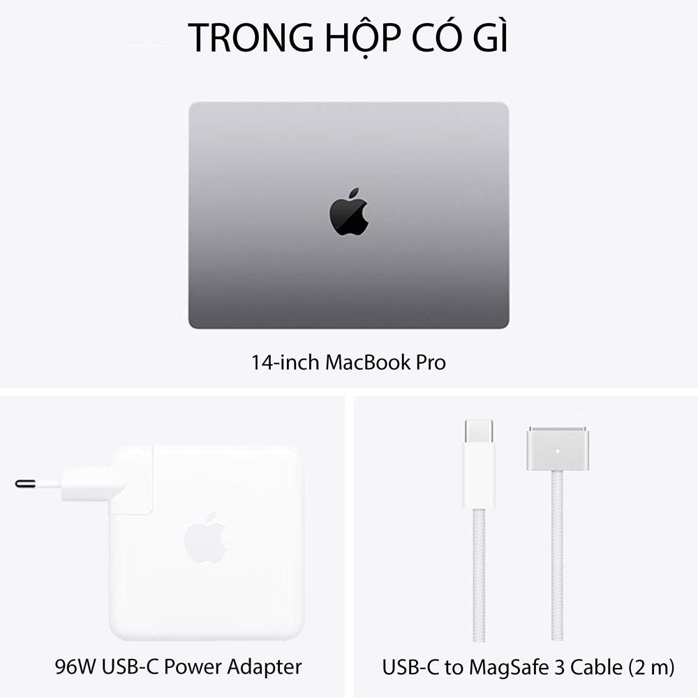  MacBook Pro 14-inch Option Apple M1 PRO 8-Core CPU / 14-Core GPU / 32GB RAM / 512GB - Hàng chính hãng 