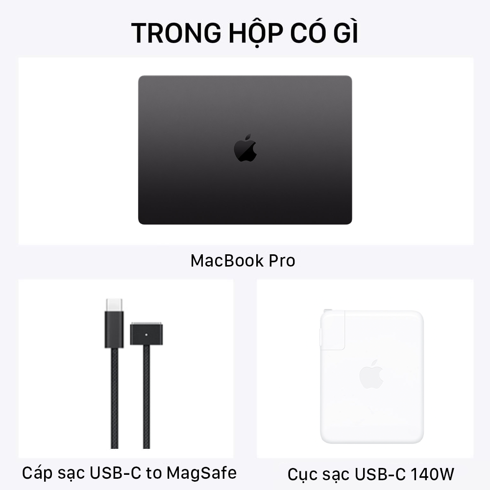  MacBook Pro 16 inch M3 Pro 12 CPU / 18 GPU / 18GB RAM / 512GB - Chính hãng VN 