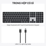  Apple Magic Keyboard with Touch ID and Numeric Keypad Black - 2022 - Hàng chính hãng 