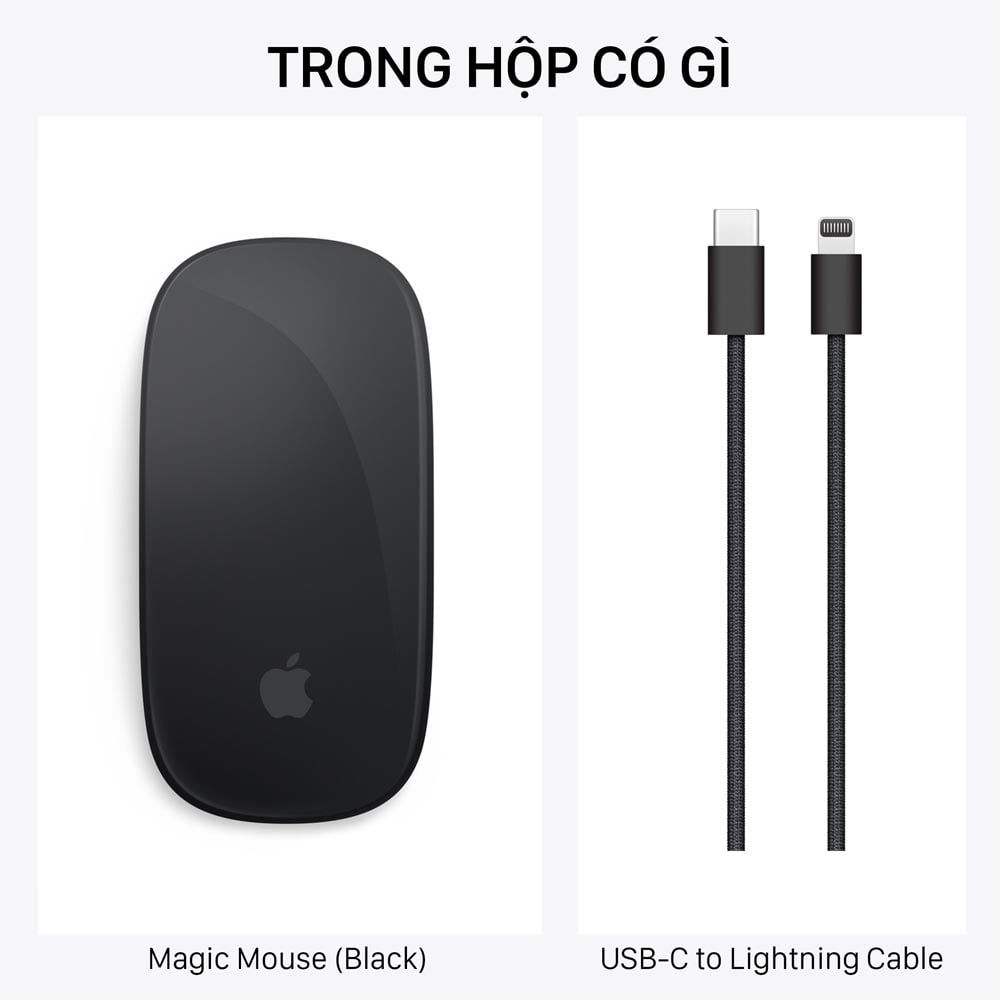  Apple Magic Mouse - Black - Model 2022 - Hàng chính hãng 