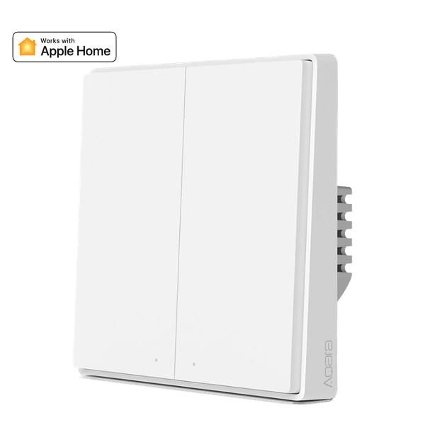 Công tắc gắn tường vuông Aqara D1 Smart Wall Switch 2 nút