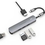  Cổng chuyển HyperDrive Tube HDMI 4K 30Hz 6-in-1 USB-C Hub (HD233B) 