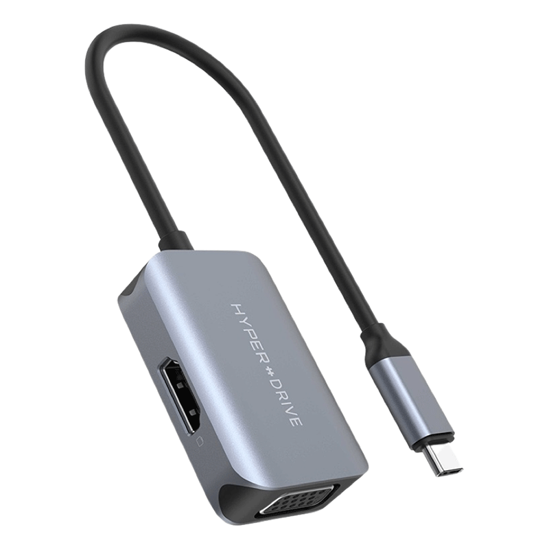 Cổng Chuyển HyperDrive HD-C2HV HDMI 4K 60Hz và VGA 2-in-1 USB-C Hub