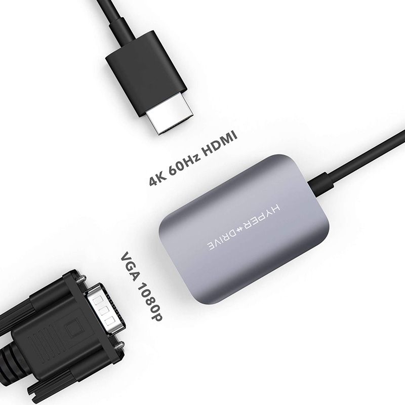  Cổng chuyển HyperDrive HDMI 4K 60Hz và VGA 2-in-1 USB-C Hub (HD-C2HV) 