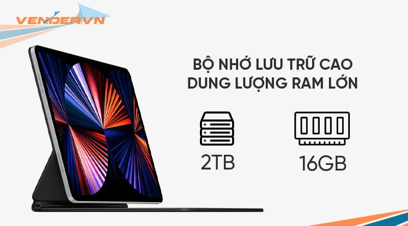  iPad Pro 12.9-inch M1 - 2TB Wi-Fi + 5G (Cellular) - Hàng chính hãng 