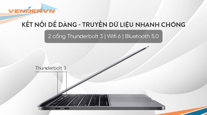  MacBook Pro 13-inch 2020 Silver - M1 / Option 16GB / 256GB - Hàng chính hãng - Part: Z11D000E5 