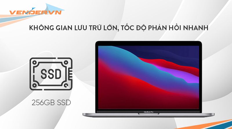  MacBook Pro 13-inch 2020 Silver - M1 / Option 16GB / 256GB - Hàng chính hãng - Part: Z11D000E5 