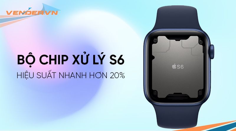  Apple Watch Series 6 GPS - Mặt nhôm - Dây cao su - 40mm - Hàng chính hãng 